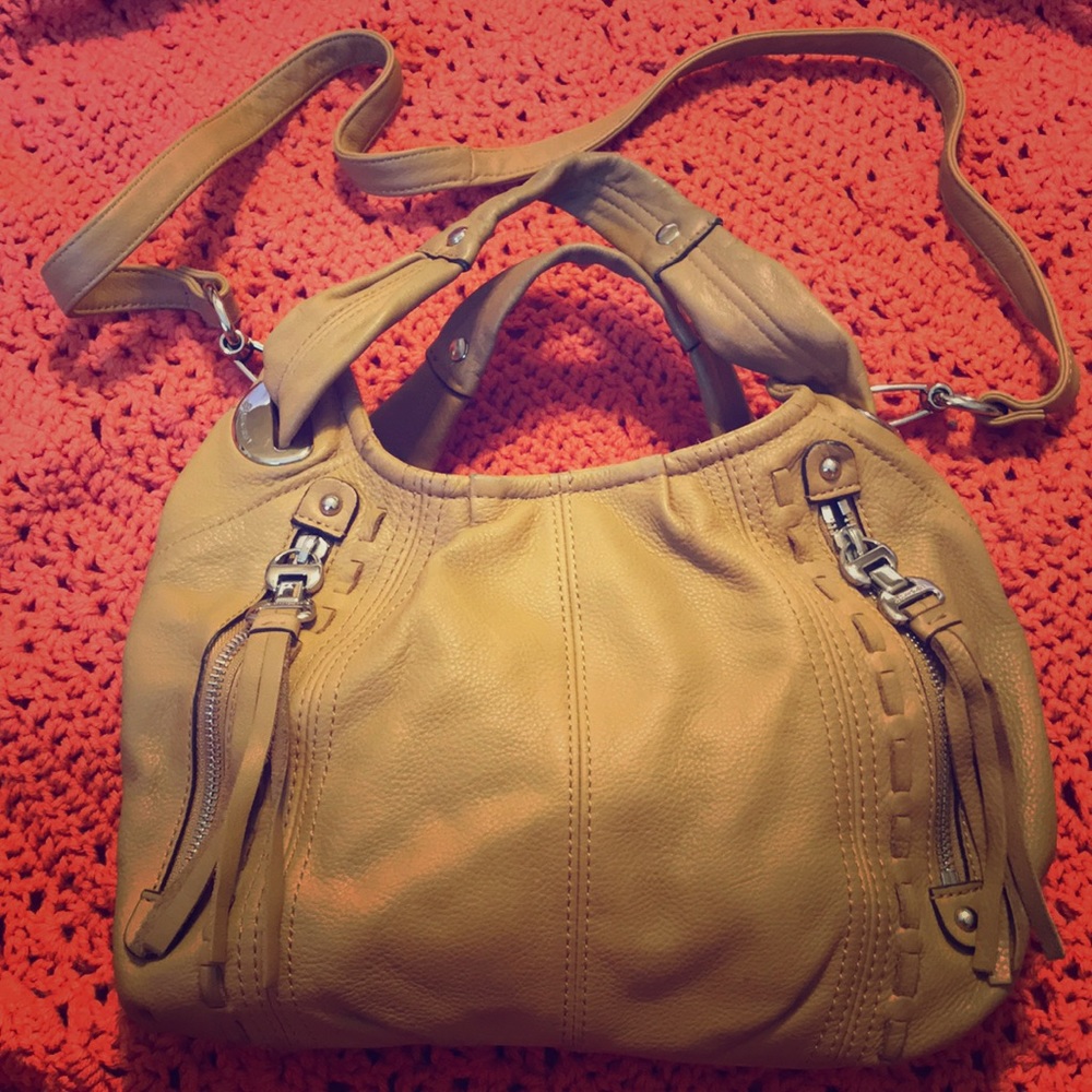 Charming Camel Colored Leather Bag